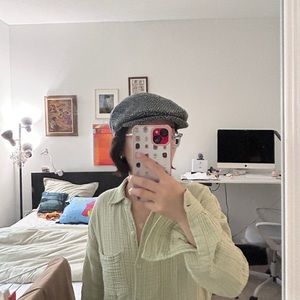 Hanna Hats Traditional Tweed Wool Donegal Touring Cap